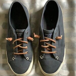 Sperry canvas boat shoes